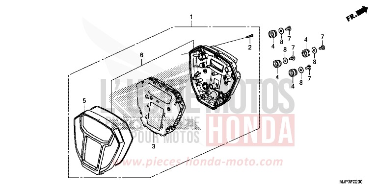 COMPTEUR de Africa Twin VICTORY RED (R334B) 2017